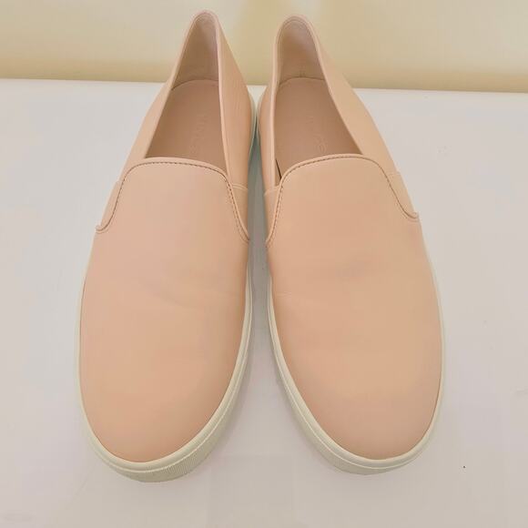 Vince Women's Pink Blair 5 Slip-On Leather Sneakers Shoe Loafers Size 7 - Picture 3 of 8